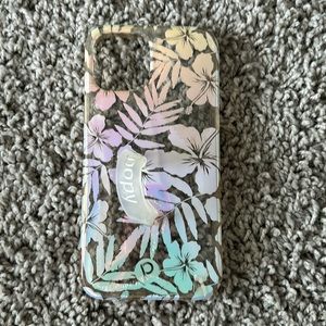 iPhone 12 Pro Loopy Case - Clear Iridescent Floral